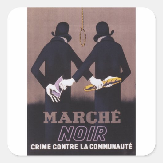 Poster Marche Propaganda Vierkante Sticker (Voorkant)