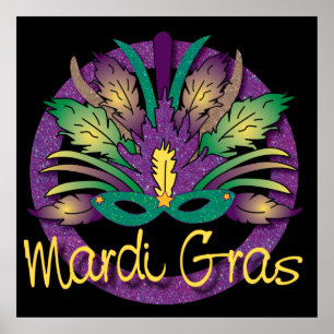 Poster Mardi Gras Mask