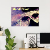Poster Mardi Gras Mask (Thuiskantoor)
