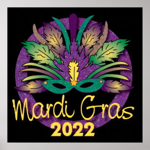 Poster Mardi Gras Mask - 2022
