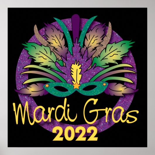 Poster Mardi Gras Mask - 2022 (Voorkant)