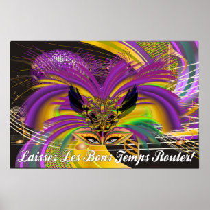 Poster-Mardi Gras Masker The Queen II Poster