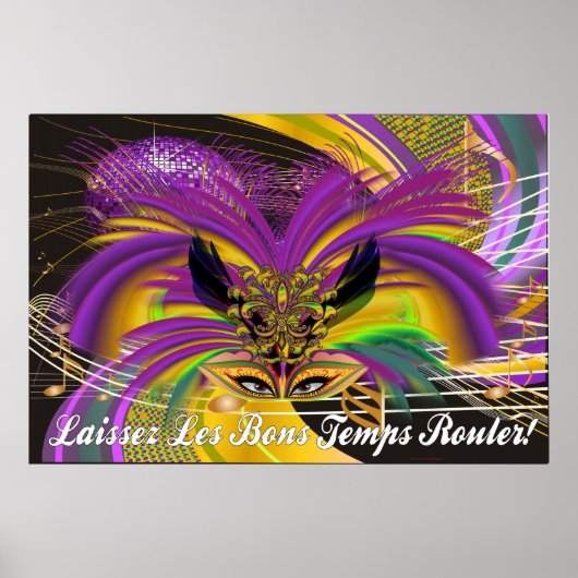 Poster-Mardi Gras Masker The Queen II Poster (Voorkant)