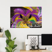 Poster-Mardi Gras Masker The Queen II Poster (Thuiskantoor)