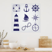 Poster mariene elementen (Keuken)