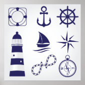 Poster mariene elementen (Voorkant)