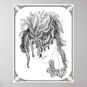 Poster "Masquerade Art van mevrouw Dee" kleuren (Voorkant)