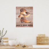 Poster Matte Cowboy Boot and Pet (Keuken)