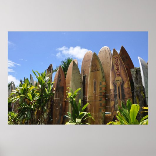 Poster Maui Surfboard (Voorkant)