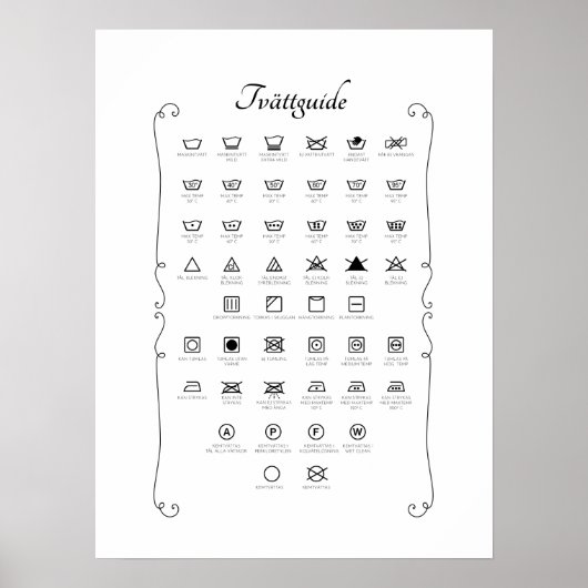 Poster med tvättråd (Voorkant)