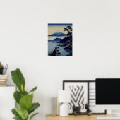 Poster - Meer, dennenboom en berg - Japan (Thuiskantoor)