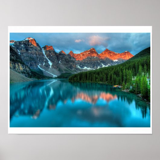 Poster. Meer en berg Poster (Voorkant)