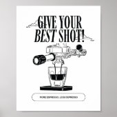 Poster Meer Espresso Minder Depresso (Voorkant)