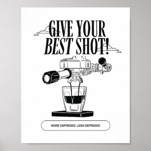 Poster Meer Espresso Minder Depresso
