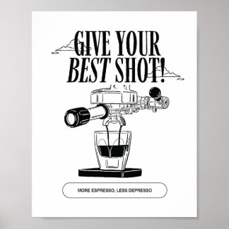 Poster Meer Espresso Minder Depresso