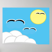 Poster - Meeuwen zweven (Voorkant)