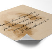 Poster  meisje Bijbel liefdescitaat (Hoek)