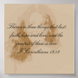 Poster  meisje Bijbel liefdescitaat