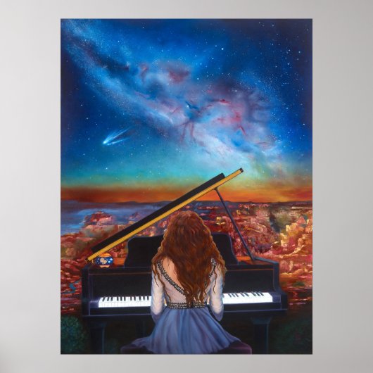 Poster_meisje op piano poster (Voorkant)