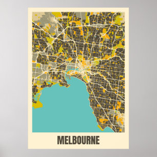 Poster Melbourne Map
