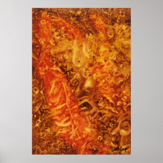 poster "Menagerie of Man" waterverf door unASLEEP