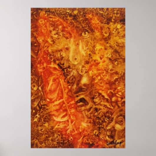 poster "Menagerie of Man" waterverf door unASLEEP (Voorkant)