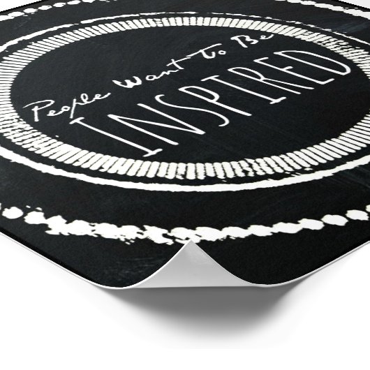 poster "Mensen willen geïnspireerd worden" citaat  (Hoek)