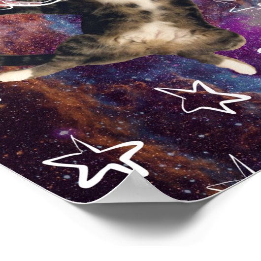 Poster Meowstronaut Kiba (Hoek)