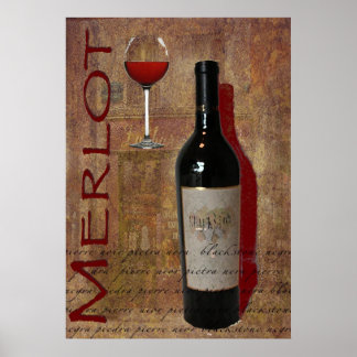 poster merlot wine