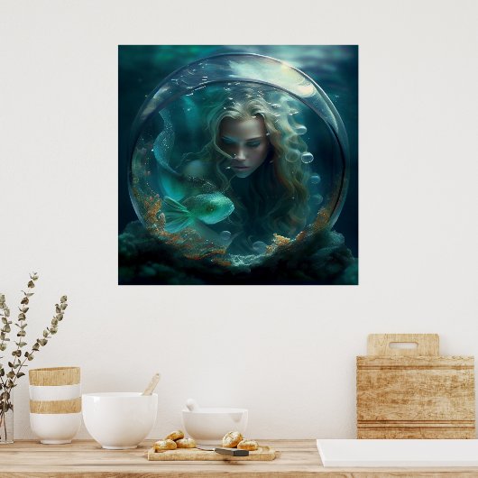 Poster mermaid (Keuken)
