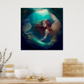 Poster mermaid (Keuken)
