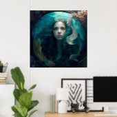 Poster mermaid (Thuiskantoor)