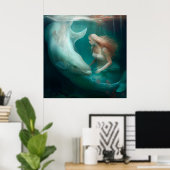Poster mermaid (Thuiskantoor)
