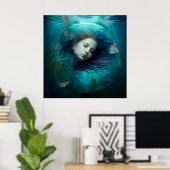 Poster mermaid (Thuiskantoor)