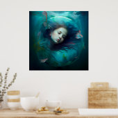 Poster mermaid (Keuken)