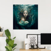 Poster mermaid (Thuiskantoor)