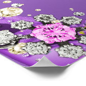 Poster Mermaid paars, juwelen,16x20 (Hoek)