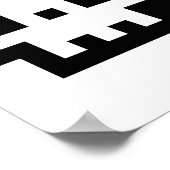 Poster met 8-bits pixels schedel (Hoek)