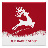 Poster met aangepaste renindeernaam (Voorkant)