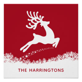 Poster met aangepaste renindeernaam