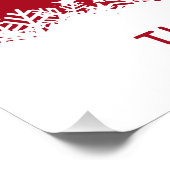 Poster met aangepaste renindeernaam (Hoek)