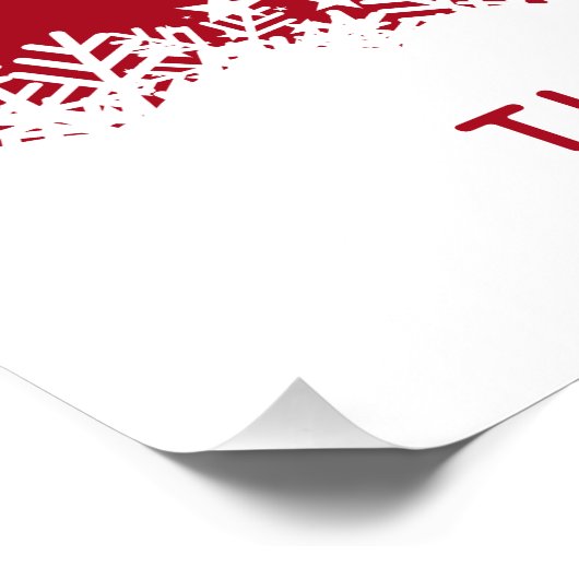 Poster met aangepaste renindeernaam (Hoek)