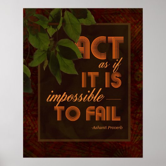 Poster met Afrikaanse Proverb (Voorkant)