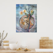 Poster met airy en airy Cat Print van Molly Harris (Keuken)