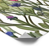 Poster met all-overprint van wilde bloemen (Hoek)