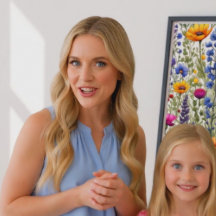 Poster met all-overprint van wilde bloemen