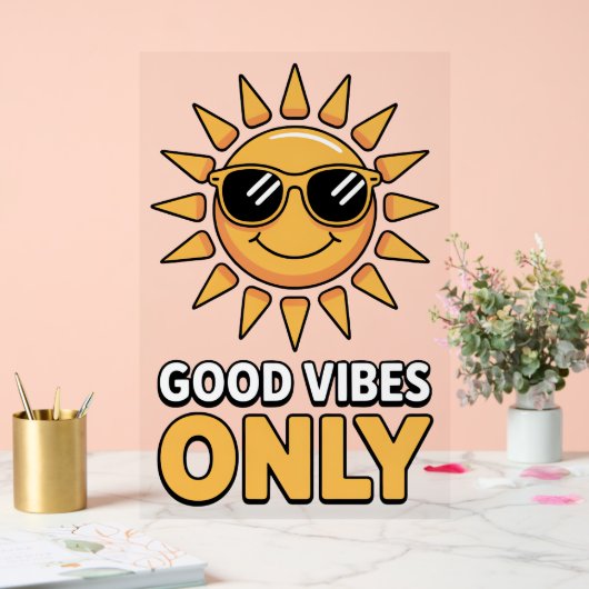 Poster met alleen goede vibraties (Huwelijk)