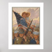 Poster met American WWWII Propaganda Print (Voorkant)