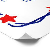 Poster met Amerikaans Song Design (Hoek)