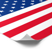 Poster met Amerikaanse vlag (Hoek)